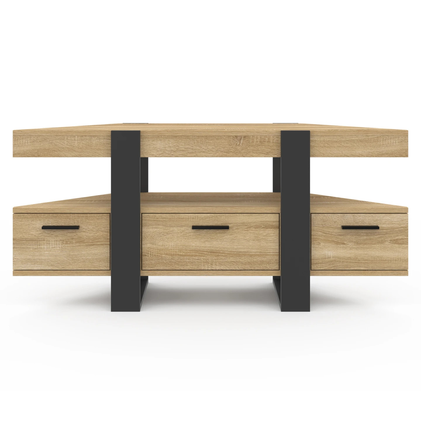 Meuble TV d'angle PHOENIX style industriel pour optimiser les petits salons - 3