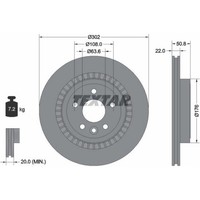 2X Textar 92196403 Bremsscheibe FüR Volvo XC60 XC60 Van 156