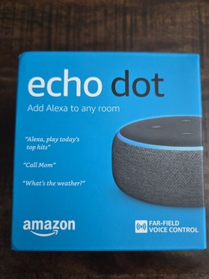 Amazon Echo Dot (3rd Generation) Smart Speaker NEW In SEALED BOX- Charcoal