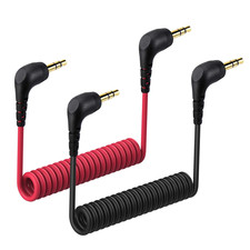 2-Pack 3.5 Mm Audio Cable for DJI Mic Mini Microphone, Coiled 3.5Mm TRS Aux