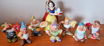 VTG 1987 DISNEY SNOW WHITE AND THE SEVEN DWARFS SCHMID 50TH ANNIVERSARY ORNAMENT