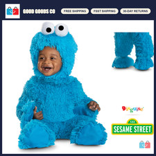 Deluxe Plush Cookie Monster Costume for Baby Boys - Halloween Outfit, Fun Dress-