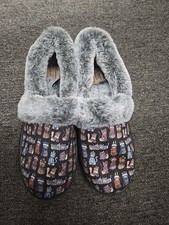 BOBS for Cats Skechers Slippers Women's Winter Kitty Pattern Faux Fur Lined 7.5