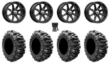 Msa Black Diesel 14 Atv Wheels 28 Bogger Tires Polaris Sportsman