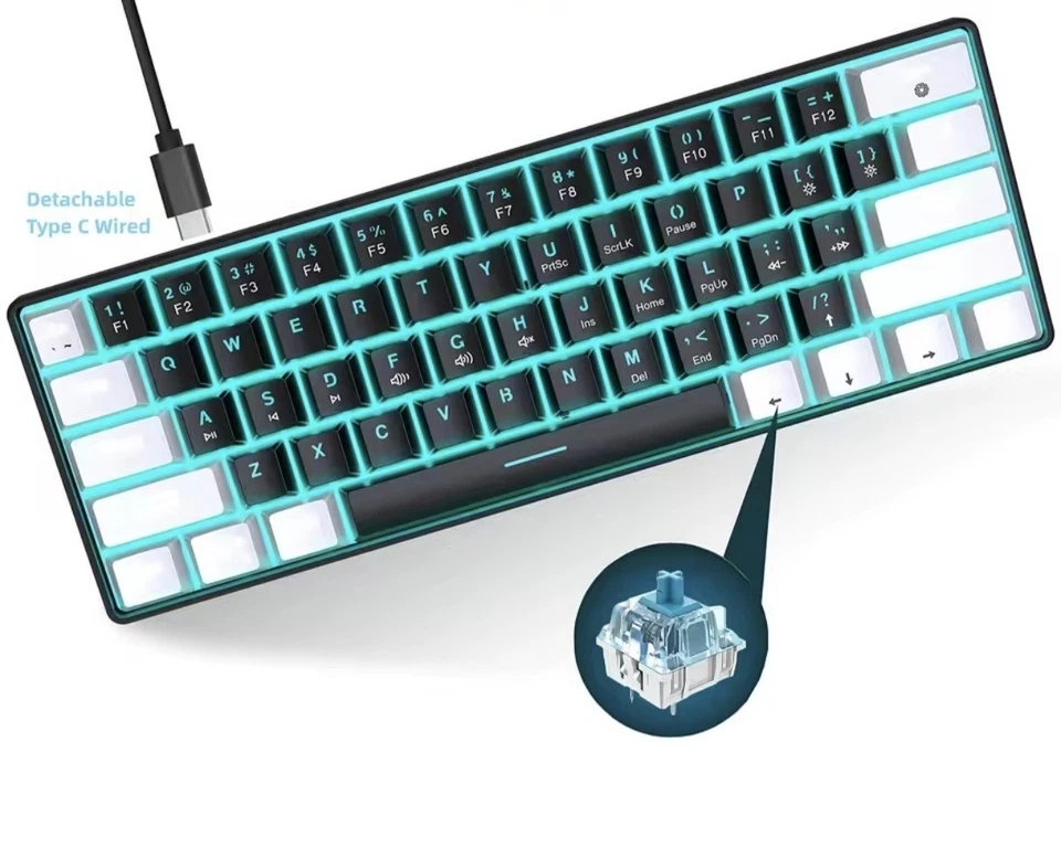 Mechanische Tastatur61-Tasten-Gaming-Tastatur HXSJ V9OO - Bild 4 von 4