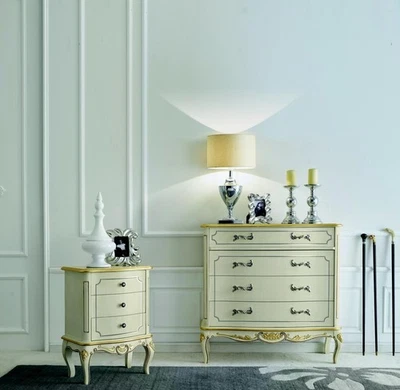 Design Möbel Stil Klassischer xxl Kommode Weiß Holz Luxus Italienische Möbel Neu - Bild 1 von 4