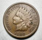 1908-S  INDIAN CENT  FINE DETAIL  KEY DATE  #2258