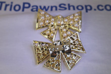 Vintage Tip Toe Shoe Clips   Rhinestones  Pearls