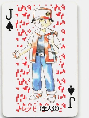 Red Trainer Jack of Spades Pokemon Red Charizard Back Playing Card Japanese MP