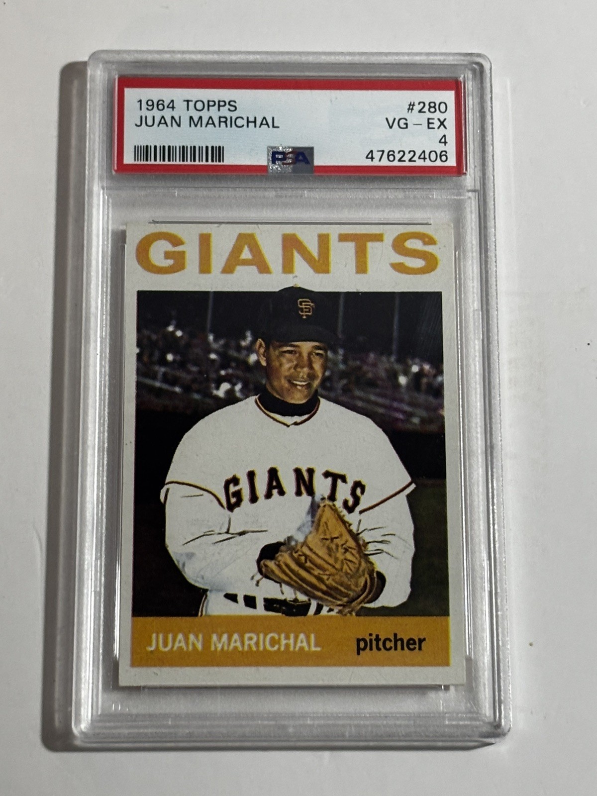 1964 TOPPS #280 JUAN MARICHAL PSA 4 undergraded  absolutely beautiful card