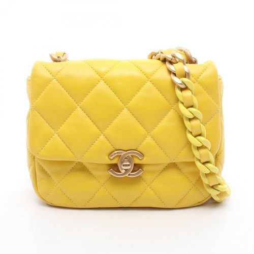 Chanel Matelasse Small Flap Plastic Chain Shoulder Bag r0_0620