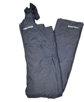 Polaris Snow Mobile Bibs Men's Large Tall Black Snow Pants - Image 1 of 4