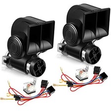 2 Pack 12V 150db Loud Train Horn for Car Electric Air Horn for Truck 150 Black