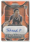 TAHAAD PETTIFORD 2025-26 PRIZM ORANGE PULSAR SENSATIONAL SIGNATURES RC AUTO /149