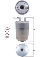 MAHLE Kraftstofffilter KL 752/2D Leitungsfilter für CC EZ0 SCÉNIC BZ0 RENAULT 3