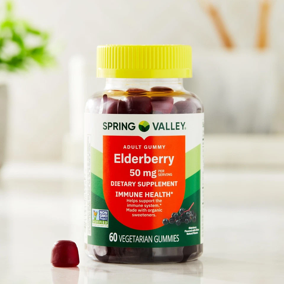 Spring Valley Elderberry Adult Gummies Dietary Supplement, 50 mg, 60 Count - Image 4 of 4