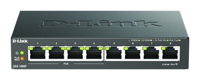 DLink Deutschland 8-Port Gigabit Switch PoE DGS-1008P/E Switch 8-Port