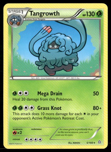 Tangrowth 5/160 Rare Primal Clash Pokemon Heavily Played