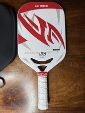 Htpick Pickleball Paddle Carbon Fiber Red/white Racquet Brand New RY-0025