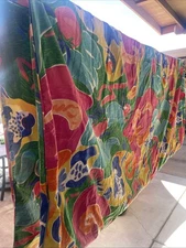 Ralph Lauren Costa Paradiso Queen Duvet Cover Abstract Vintage Pink Green