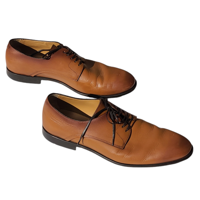 Salvatore Ferragamo Fosco Plain Toe Lace Up Derby Shoes New  display picture 3
