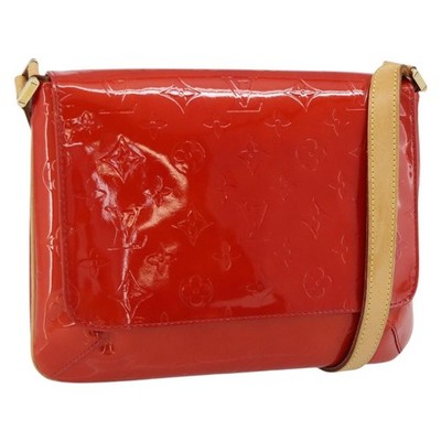 LOUIS VUITTON Monogram Vernis Thompson Street Bag Red Rouge M91094 Auth 181657