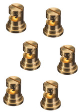 Pack of 6 - TeeJet FloodJet Brass Wide Angle Flat Spray Tips 1.5 GPM @ 40 PSI