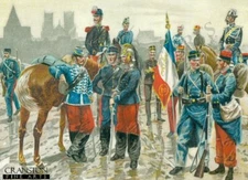 The French Army. military art post card Franco Prussian war Napoleon III