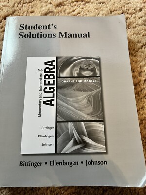 Students Solutions Manual Elementary & Intermediate Algebra 5th Edition