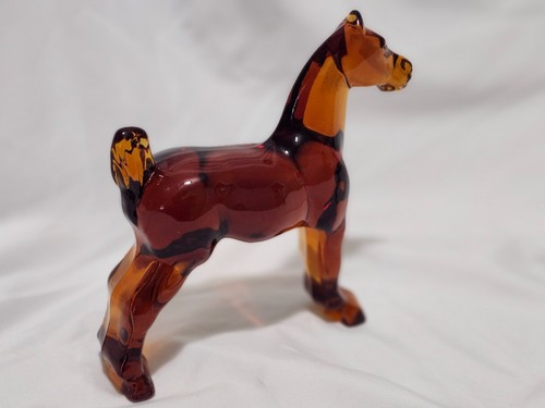 Heisey Imperial Amber Glass ASB Saddlebred Show Horse RARE Color - Picture 7 of 12