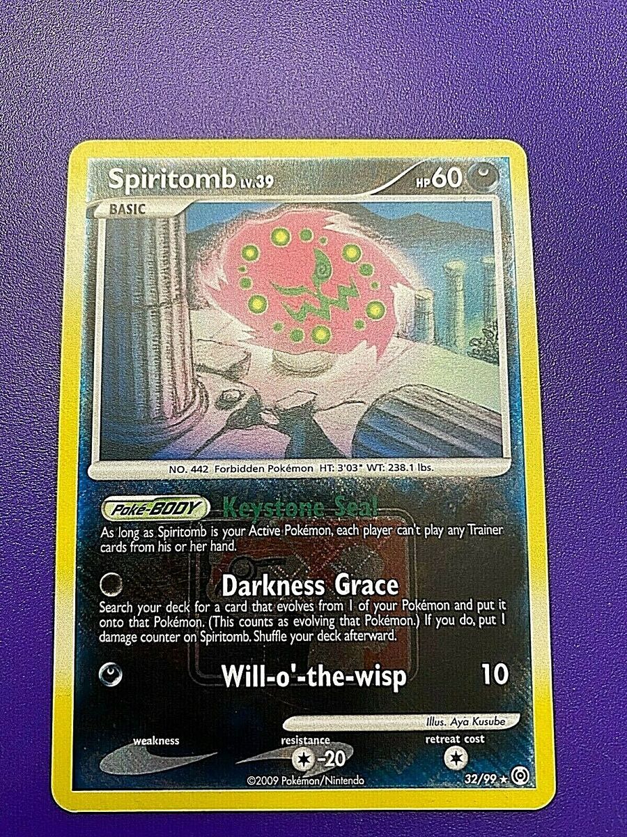 POKEMON LEAGUE PROMO CARD - PLATINUM ARCEUS - SPIRITOMB 32/99 (REV HOLO) NM