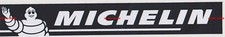 Autocollant Stickers - MICHELIN BIBENDUM BANDEROLE NOIR ET BLANC 15,5 x 2 cm
