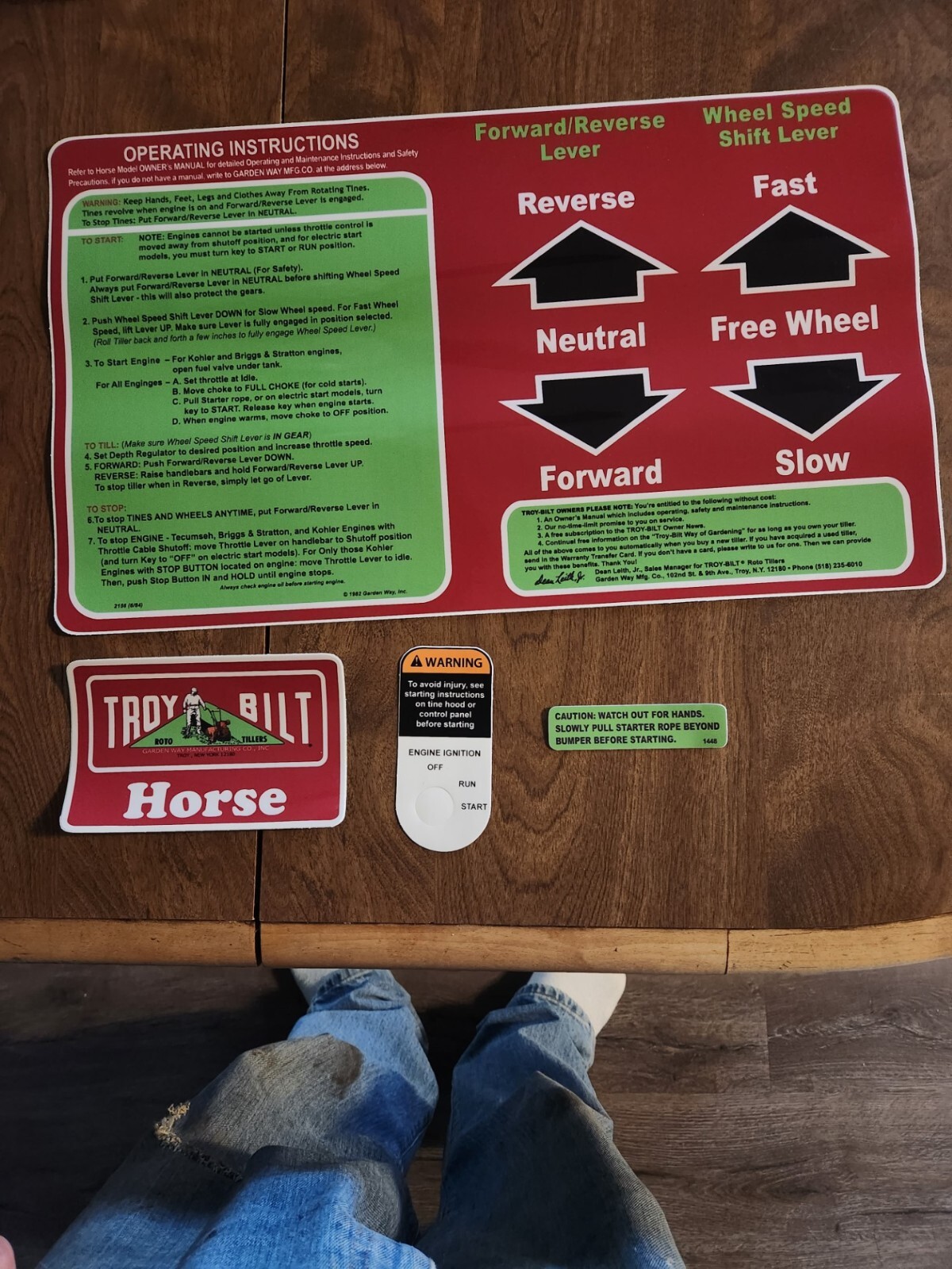 TroyBilt Horse Tiller decal set eBay