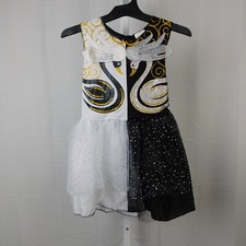 Kids Black Swan Ballerina Halloween Costume Tutu Dress Mask Girls 4-7 Small