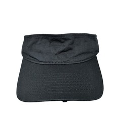Outdoor Cap Slideback Sun Visor Hat Black One Size Adjustable Lightweight Blank