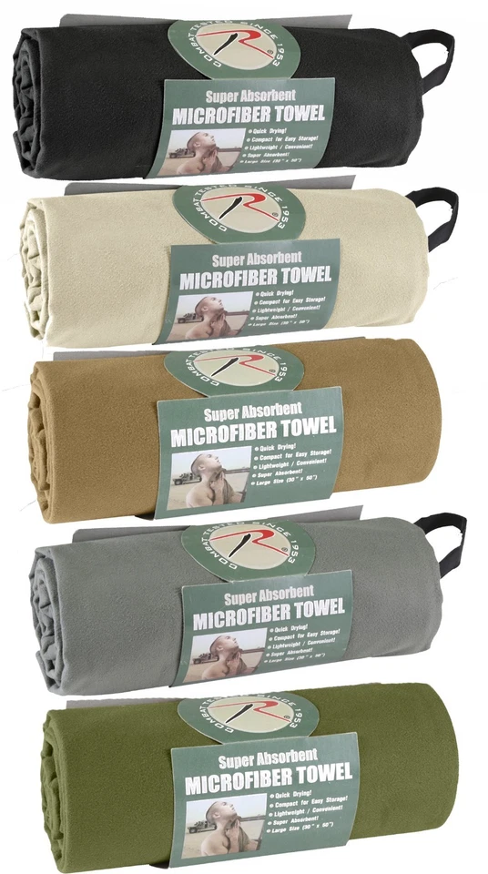 Toalla de Microfibra Secado Rápido Absorbente Ligera Embalable Compacta Foto 2 de 2
