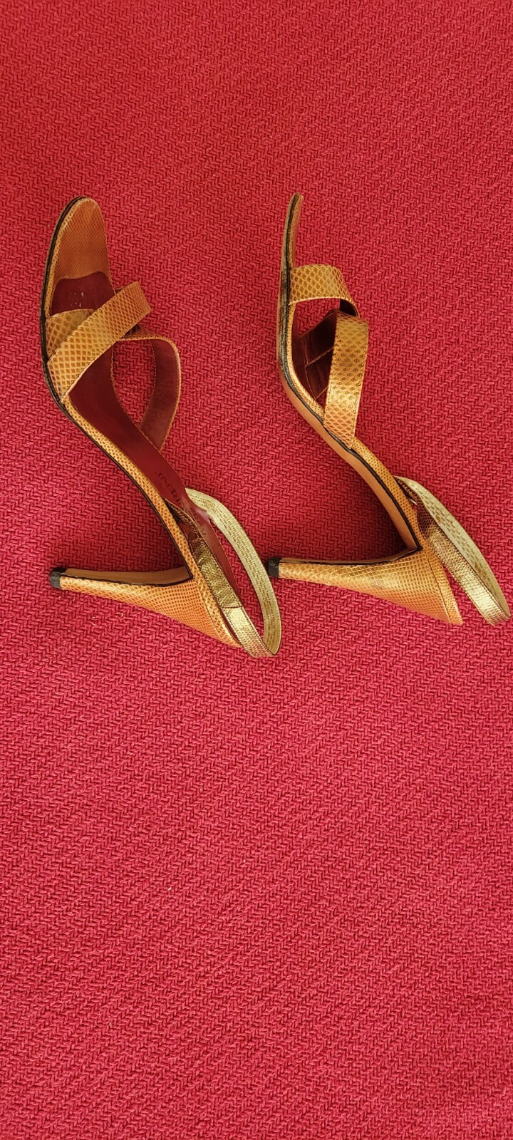 SAINT LAURENT Scarpe slingback vintage da donna Yves St Laurent Paris colore rame taglia 8 1 2 M