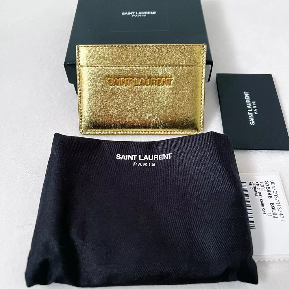 gold ysl cardholder