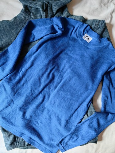 Set 3 Bergans 3036 Jacket Orion Blue Fleece Sz164+Norheim BaseLayer 14+Headband - Picture 18 of 24