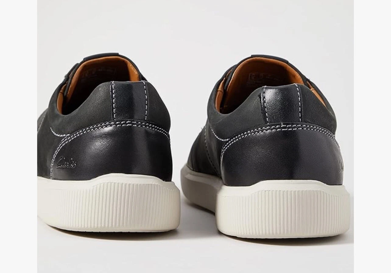 Sneaker Clarks Uomo Cambro in pizzo nero pelle nabuk 10 5 G Eu 45