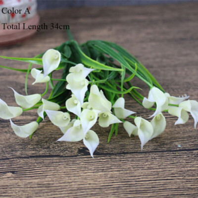 mini artificial calla with leaf plastic fake lily Aquatic Fake Floral Bouquet He