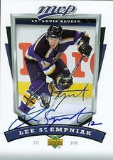 Lee Stempniak autographed Hockey Card (St. Louis Blues) 2006 UD MVP #254