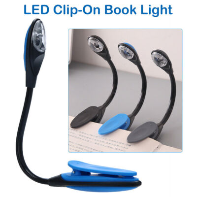 Neu Klemmleuchte Clip LED-Clip Leselampe mit LED Power Buchleuchte Leuchte Lampe