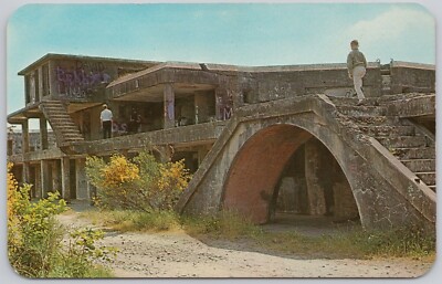 Hammond Oregon Vintage Postcard Battery Russell Fort Stevens State Park