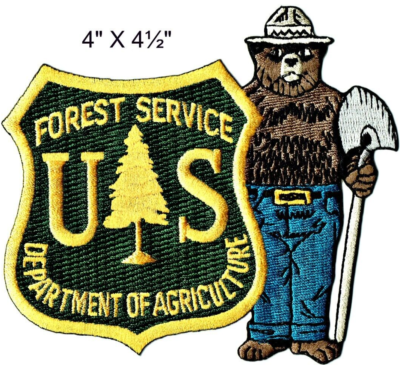 #ad ⫸ Official US FOREST SERVICE SHIELD amp; SMOKEY BEAR Patch NEW amp; VERY POPULAR $11.55