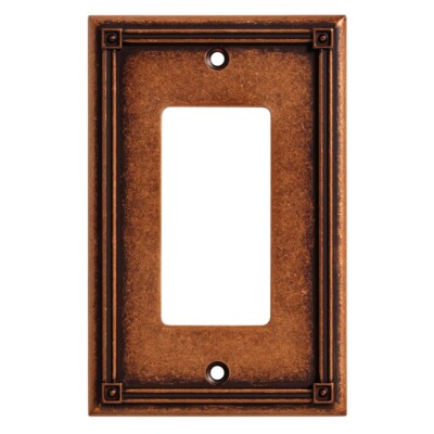 Brainerd Ruston 1-Gang Standard Size Sponged Copper Metal Indoor Decorator Wall 