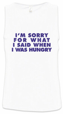 When I Was Hungry Men Tank Top Starve Starvation Fun Hungry Bad Mood Grouch