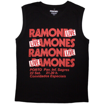 Ramones - Concert -  Black Sleeveless Tank t-shirt