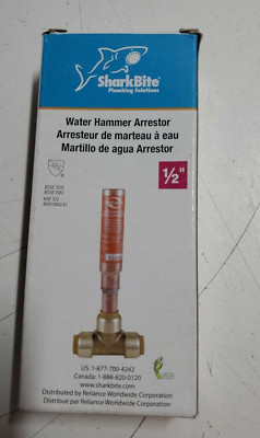 SharkBite 1/2 in Push-to-connect Brass Water Hammer Arrestor Tee NEW