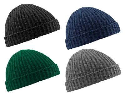 Trawler Fisherman Beanie Beechfield Knitted Ski Hat